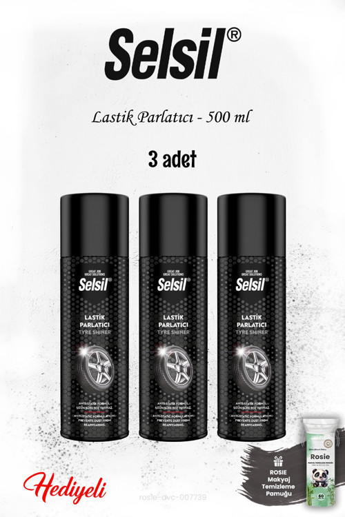 3'lü Lastik Parlatıcı 500 ml, ROSIE