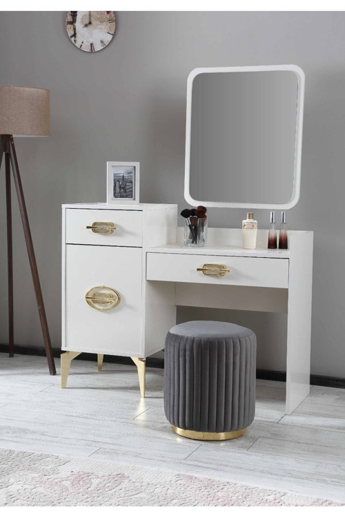 Zenna Puf Altın Antrasit Gri (GOLD ANTHRACİTE GRAY)