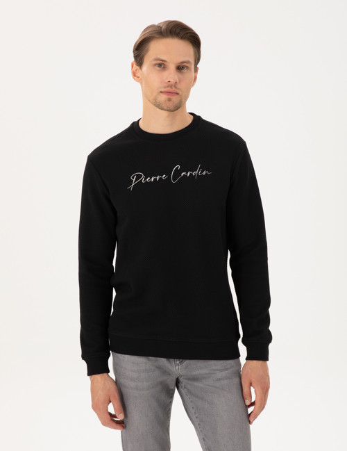 Siyah Regular Fit Sweatshirt 50296750-VR046