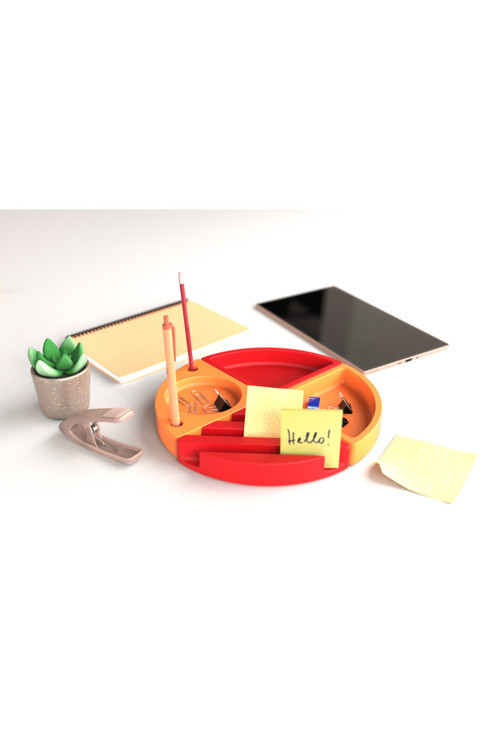 Tıdy Grıd - Desk Organizer Manyetik Modüler Turuncu Kombin Masaüstü Düzenleyici Kalemlik