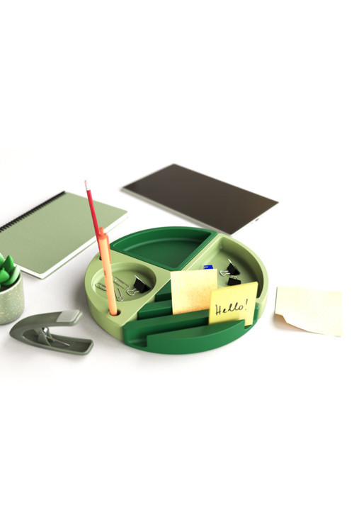 Tıdy Grıd - Desk Organizer Manyetik Modüler Yeşil Renkli Masaüstü Düzenleyici Kalemlik