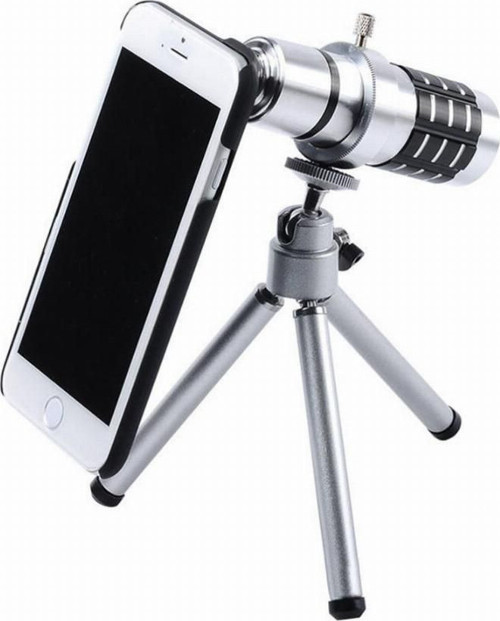 Iphone 5 5S - Iphone 4 4S Için Alüminyum 14X Optik Zoom Yakından Görüntü Çekme Dürbün
