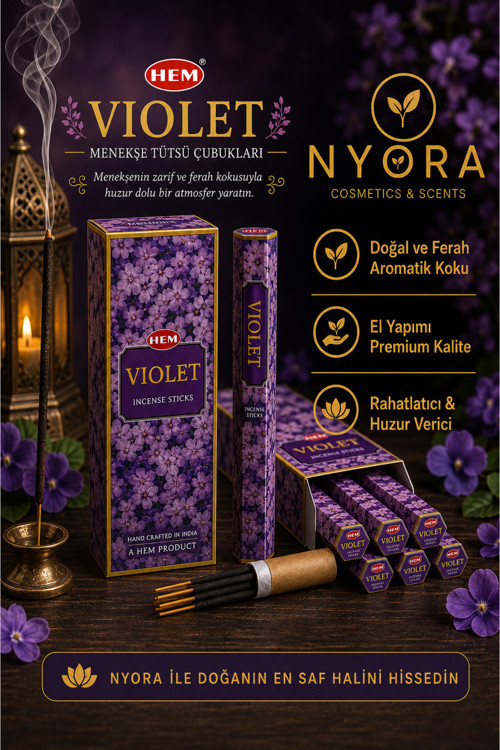 Tütsü Violet Menekşe 20 Adet Çubuk Tütsü