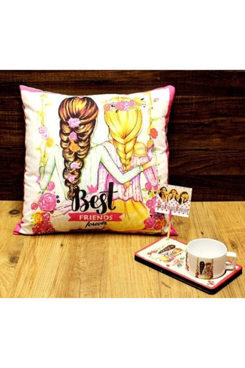 Best Friends Yastık Ve Kupa Hediye Seti