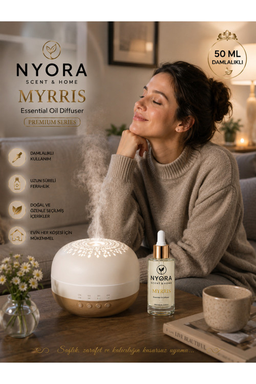 50 Ml Damlalıklı Myrris Difizör Ve Buhurdanlık Ortam Kokusu Aroma Terapi Esansiyel Uçucu Yağ