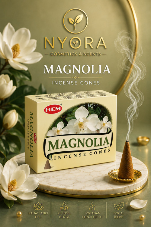 Magnolia Manolya Çiçeği 10 Adet Konik Tütsü