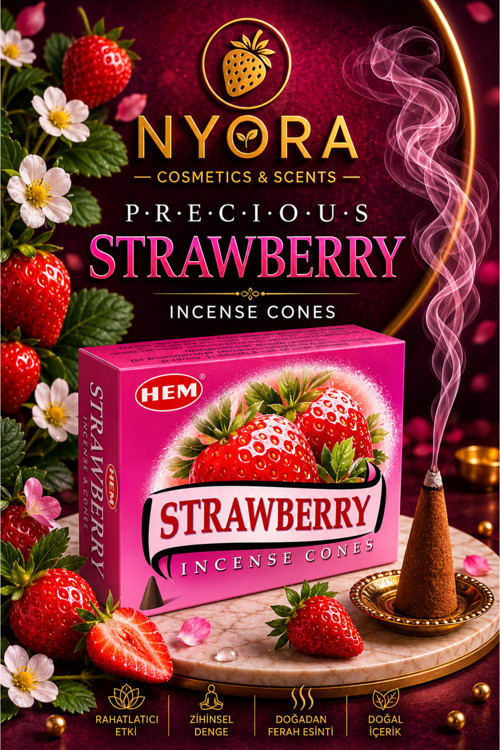 Strawberry Çilek 10 Adet Konik Tütsü