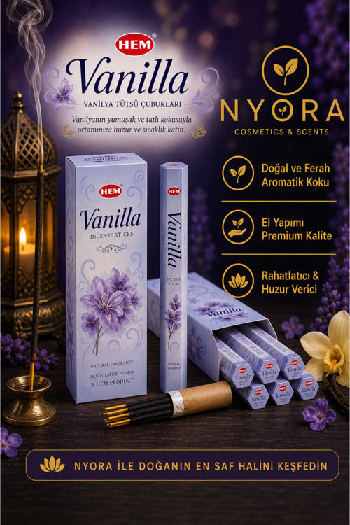 Vanilya Çubuk Tütsü 120 Adet 6 Paket Ve Ahşap Tütsü Kayığı
