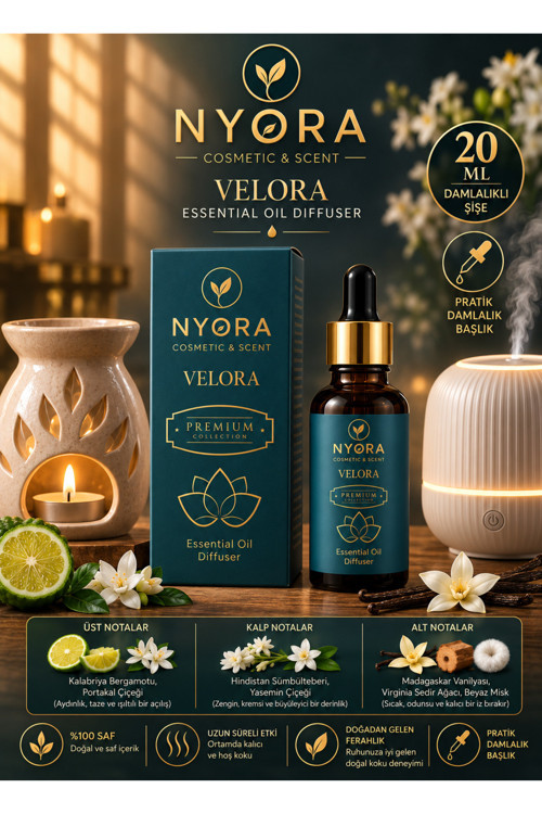 Velora 20 Ml Damlalıklı Hava Nemlendirici Ve Buhurdanlık Esansı