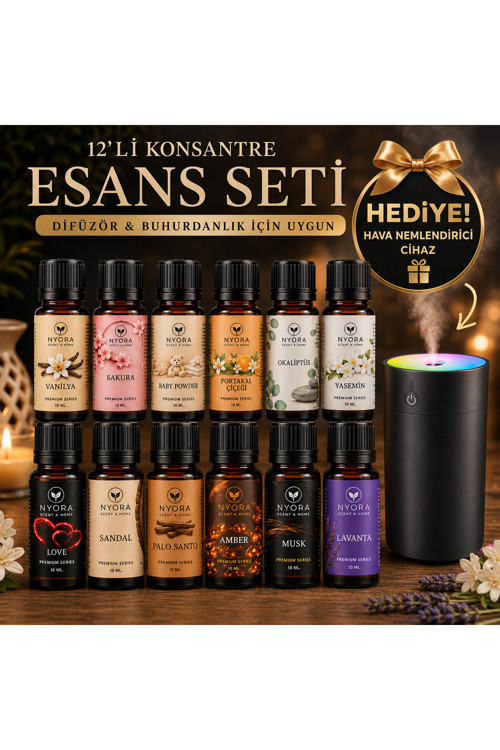 12 Farklı Model 10 Ml Buhurdanlık Ve Hava Nemlendirici Cihaz Esans Ve Hediye Işıklı Hava Nemlendirici Cihaz