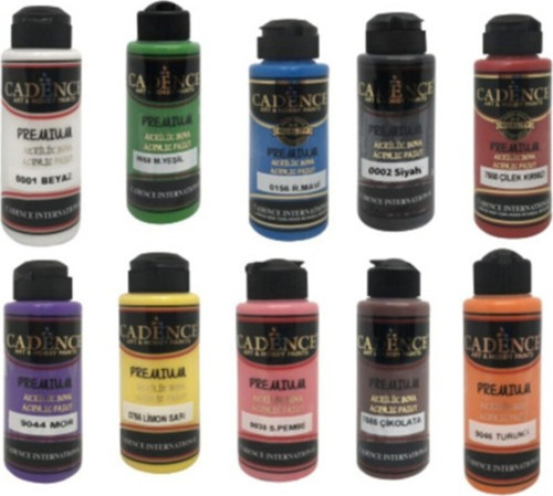 Premium Akrilik Boya Seti 120 Ml 10 Renk + Eko Fırça