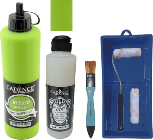 Mobilya Boyası Multisurface H-046 Fıstık Yeşil 500Ml Ultimate Vernik Mat 250Ml Satenruloset