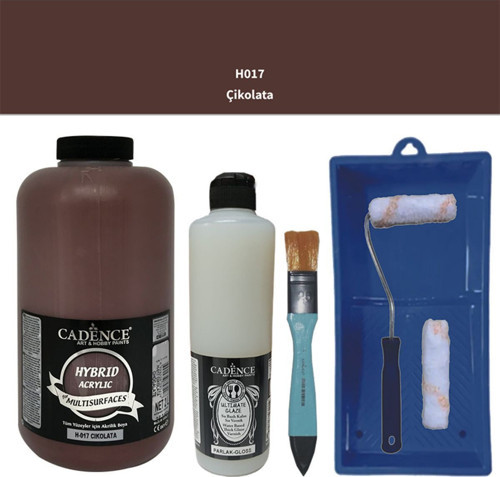 Multisurface H-017 Çikolata 2Lt Ultimate Parlak Vernik 500Ml Saten Rulo Set
