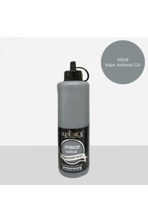 Cadence Boya Hybrid Multisurface Akrilik Boya 500 Ml. H-058 Koyu Arduvaz Gri