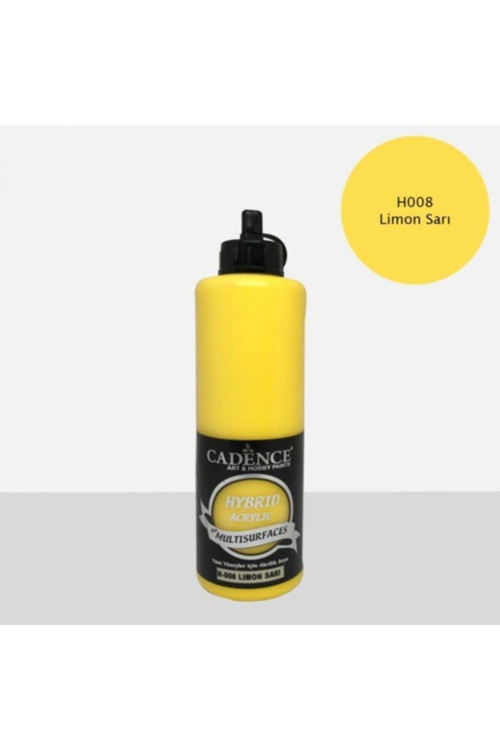 Cadence Boya Multisurface Hybrid Hibrit Akrilik Boya 500 Ml. H-008 Limon Sarı