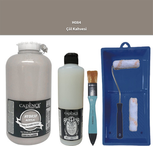 Mobilya Boyası Multisurface H-084 Çöl Kahvesi 2000Ml Ultimate Vernik Mat 500Ml Satenruloset