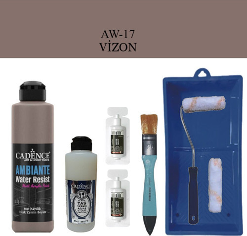 Fayans Tezgah B-Ambiente Islak Zemin Aw-17 Vizon 250Ml Katalizör 20Gr Taşvernikmat 120 Satenruloset