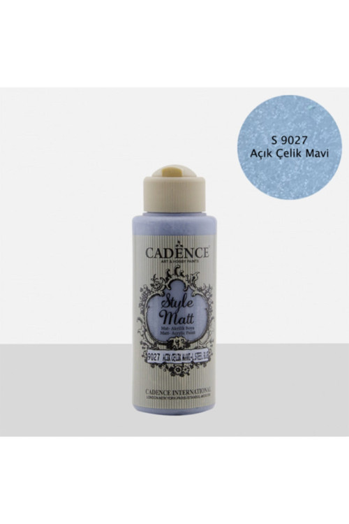 Style Mat Akrilik Boya-120Ml S-9027 A. Çelik Mavi