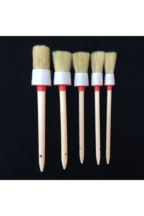 Chalky Wax Eskitme / Süpürme Fırçası 5 Li Set 2Cm/4Cm/6Cm/8Cm/10 Cm