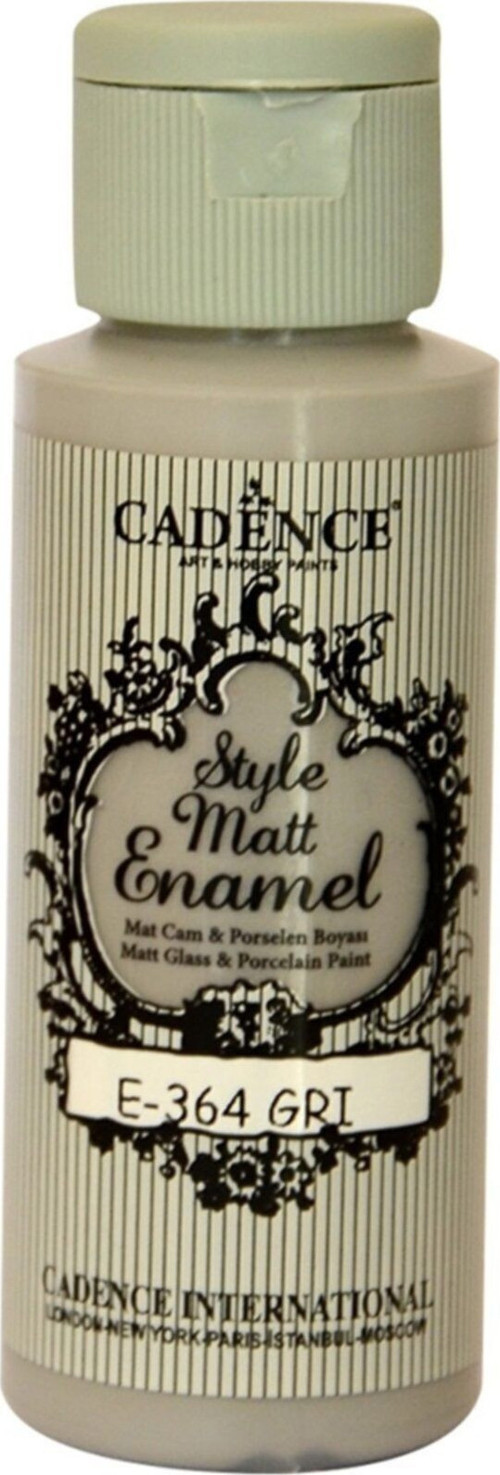 Style Mat Enamel Cam Boyası 364-Gri 59Ml (Porselen - Sera