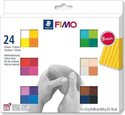 Fimo Soft Polimer Kil Seti 25 gr x 24 Renk Basic