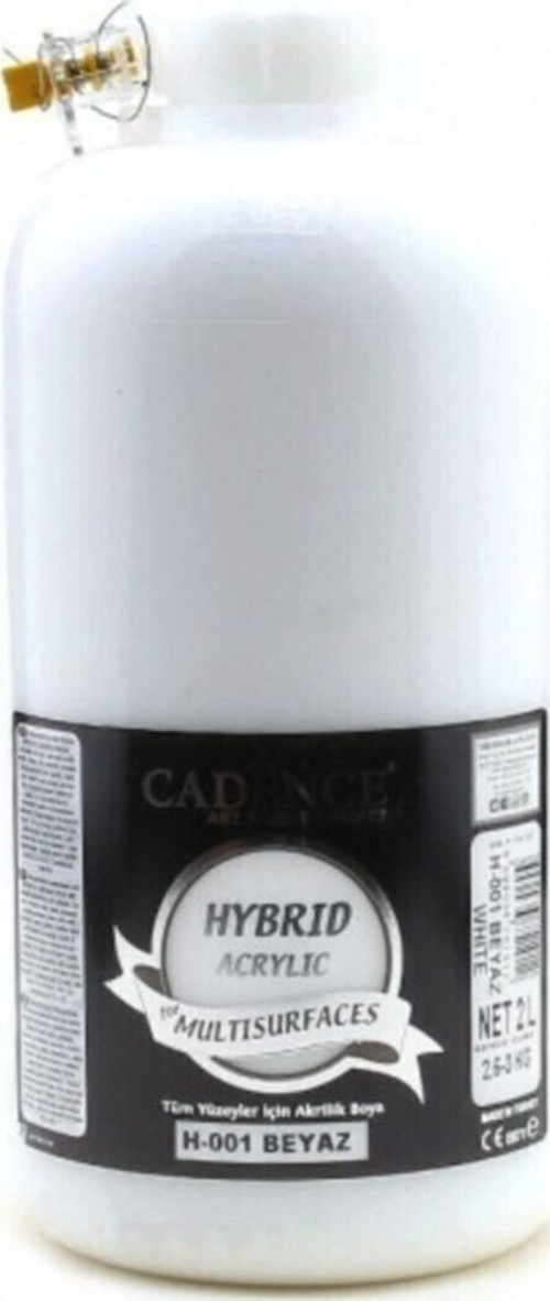 H-001 Multisurface Hibrit Akrilik Boya 2 Litre (3 Kg) - Beyaz H001