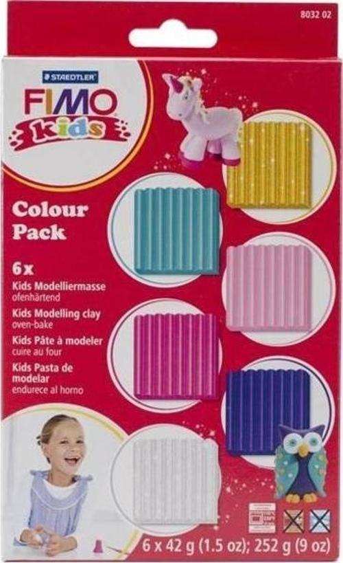 Fimo Kids Polimer Kil Seti 42 gr x 6 Renk Masalsı Renkler