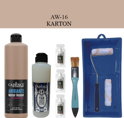 Fayans Tezgah B.-Ambiente Islak Zemin Aw-16 Karton 500Ml Katalizör 30Gr Taş Vernik 250 Satenruloset