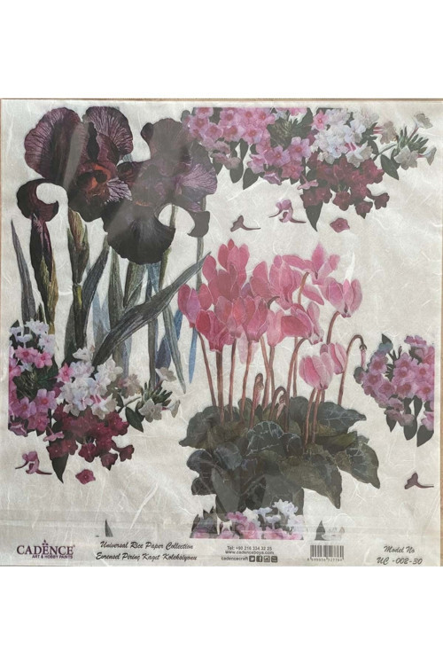 Uc 002 Çiçek Serisi Pirinç Dekopaj 30X30