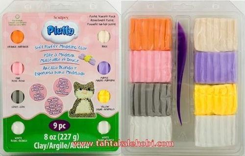 Pluffy Pastel Polimer Kil Seti 8 Renk + Ebeşuar