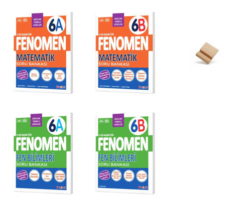 Fenomen 6. Sınıf Maarif 6A ve 6B Matematik + Fen Bilimleri 4lü Soru Bankası + Telefon Standı