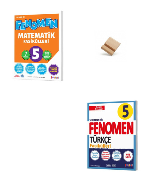 Fenomen 5. Sınıf Maarif Matematik ve Türkçe Fasikülleri Soru Bankası + Telefon Standı