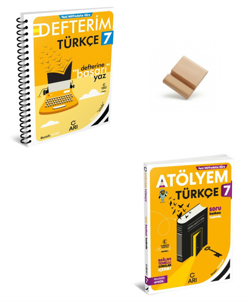 Arı 7. Sınıf 2027 Maarif Türkçe Defterim ve Atölyem + Telefon Standı