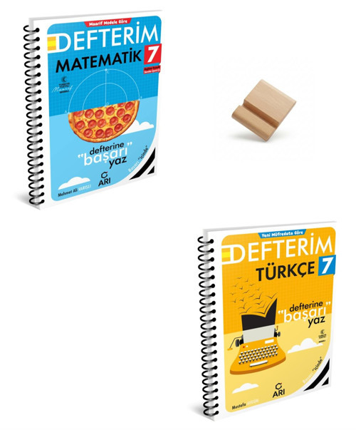Arı 7. Sınıf 2027 Maarif Matematik ve Türkçe Defterim + Telefon Standı