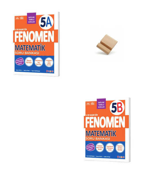 Fenomen 5. Sınıf Maarif Matematik 5A ve 5B Soru Bankası + Telefon Standı