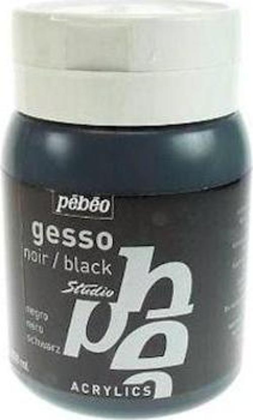 Acrylic Black Gesso Studio Siyah Astar Boya 500 ml.