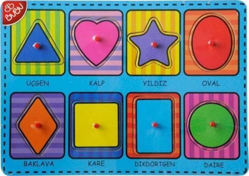 Ahşap Puzzle Şekiller 30x21,5x0,8 cm