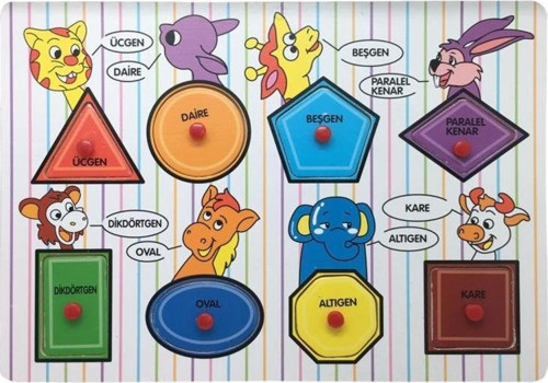 Ahşap Puzzle GEOMETRİK ŞEKİLLER