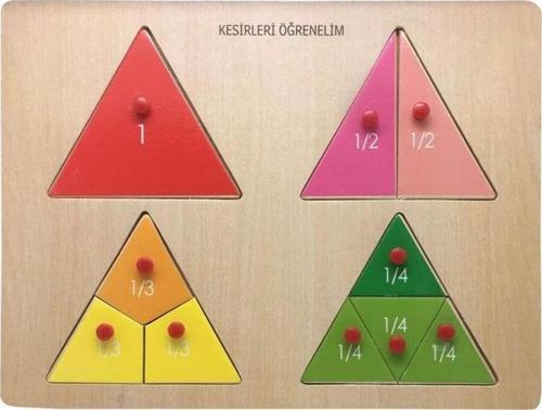 Ahşap Puzzle ÜÇGEN KESİRLER