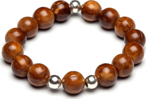 Erkek 10mm Sade Kuka Bileklik, Ağaç Bileklik, Retro Kuka Bileklik
