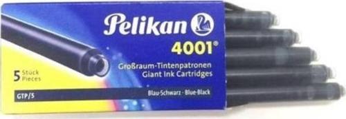 4001 Uzun Mürekkep Kartuşu 5'li Kutu MAVİ-SİYAH