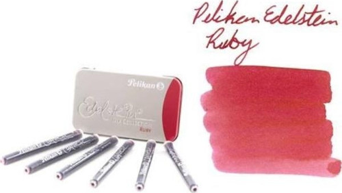 Edelstein Mürekkep Kartuşu 6'lı Metal Kutu RUBY (RED)