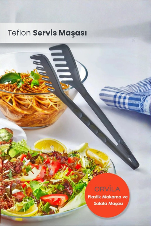 Yanmaz Yapışmaz Yüksek Isıya Dayanıklı Makarna ve Salata Servis Maşası