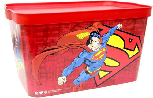 Superman Lisanslı 24 Litre Hazneli Kapaklı Oyuncak Kutusu ve Organizatör