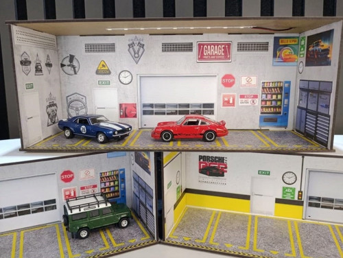1:64 METAL ARAÇ UYUMLU DİORAMA MAKET GARAJ 1 ADET