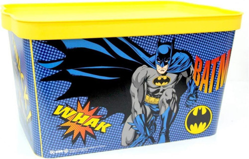 Batman Lisanslı 24 Litre Hazneli Kapaklı Oyuncak Kutusu ve Organizatör