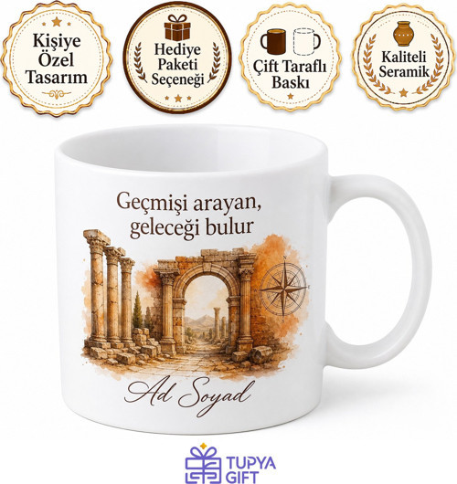 Antik Kent Gezerken Kaybolanlara Tarih Avcısı Kaşif Kupası Hediye Bardak