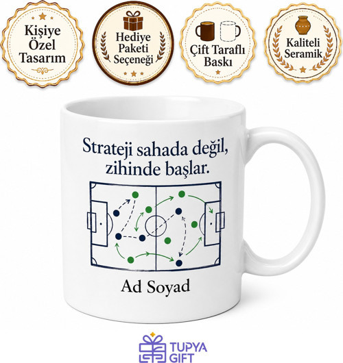 Spor Oyunu Oynayanlara Sanal Şampiyon Menajerlik Zekası Kupa Bardak Hediye