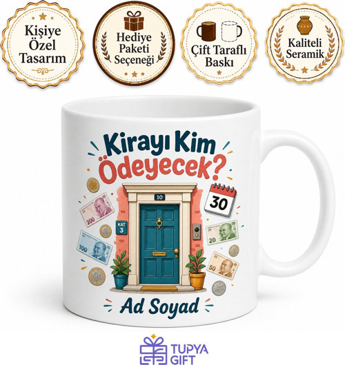 Öğrenci Ev Arkadaşlarına Kirayı Kim Ödeyecek Komik Kupa Bardak Hediye