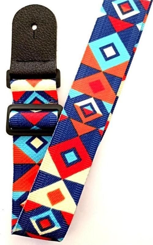 Rj200-b19 Gitar Askısı Deluxe Teal Guitar Strap Deri Başlıklı 2 Katlı